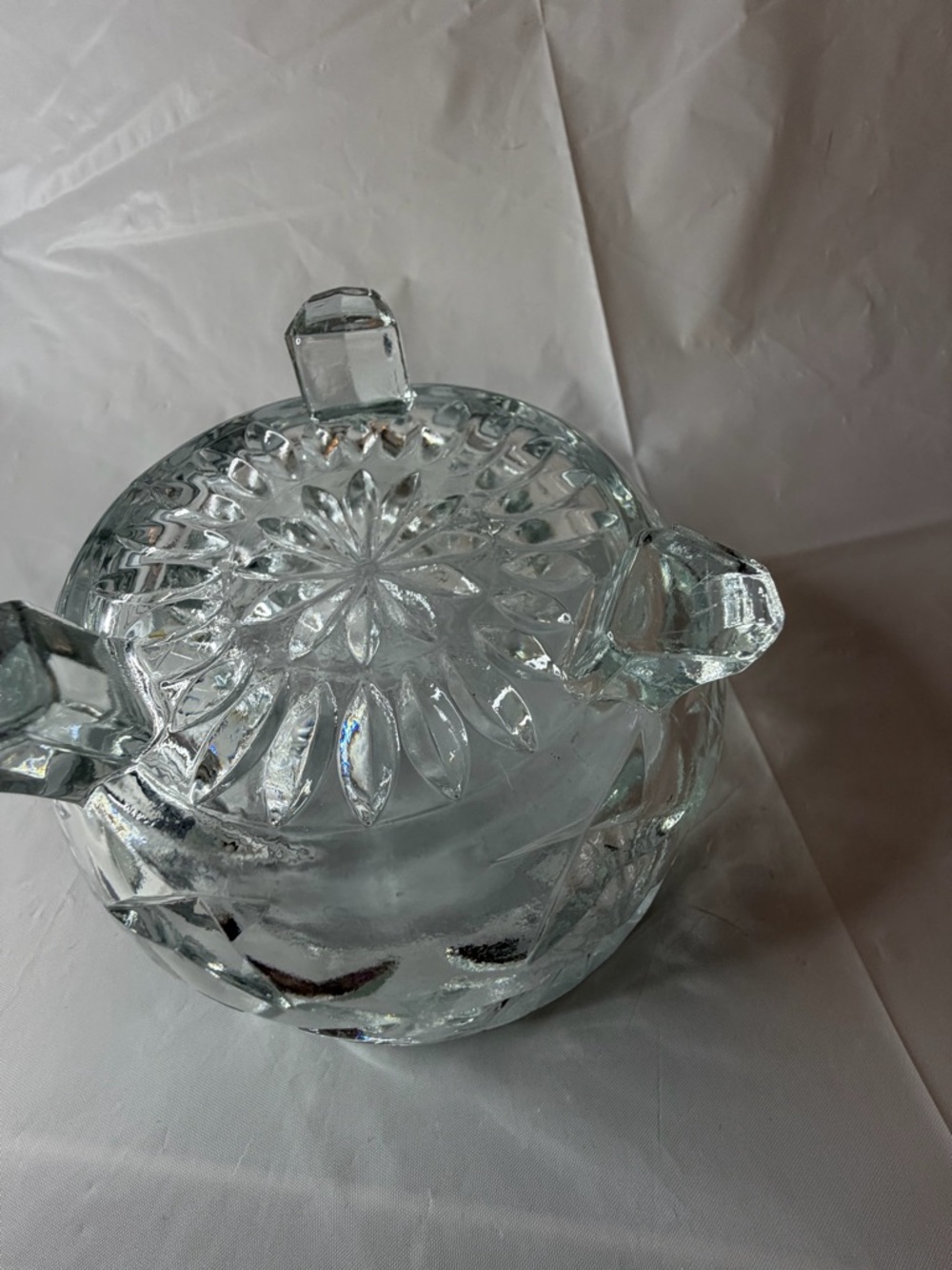 Vintage American Brilliant Period lead crystal footed bowl - Picture 4 of 6
